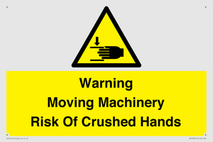 WV7768: Warning Moving Machinery Risk Of Crushed Hands