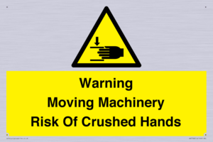 WV7768: Warning Moving Machinery Risk Of Crushed Hands