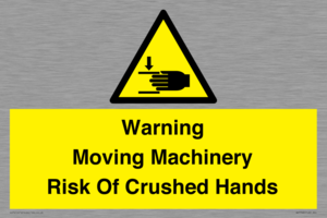 WV7768: Warning Moving Machinery Risk Of Crushed Hands
