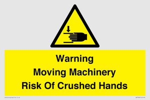 WV7768: Warning Moving Machinery Risk Of Crushed Hands