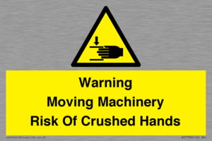 WV7768: Warning Moving Machinery Risk Of Crushed Hands