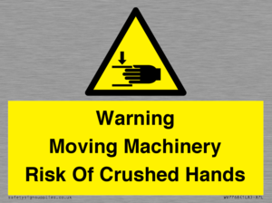 WV7768: Warning Moving Machinery Risk Of Crushed Hands
