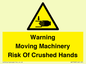 WV7768: Warning Moving Machinery Risk Of Crushed Hands