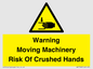 WV7768: Warning Moving Machinery Risk Of Crushed Hands