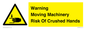 WV7768: Warning Moving Machinery Risk Of Crushed Hands