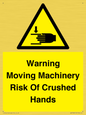 WV7768: Warning Moving Machinery Risk Of Crushed Hands