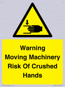 WV7768: Warning Moving Machinery Risk Of Crushed Hands