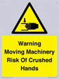 WV7768: Warning Moving Machinery Risk Of Crushed Hands