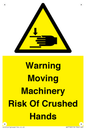 WV7768: Warning Moving Machinery Risk Of Crushed Hands