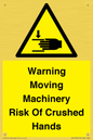 WV7768: Warning Moving Machinery Risk Of Crushed Hands