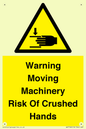 WV7768: Warning Moving Machinery Risk Of Crushed Hands