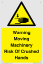 WV7768: Warning Moving Machinery Risk Of Crushed Hands