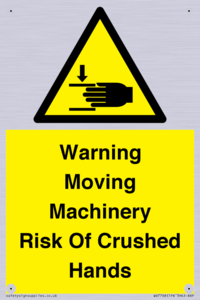 WV7768: Warning Moving Machinery Risk Of Crushed Hands