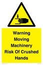 WV7768: Warning Moving Machinery Risk Of Crushed Hands