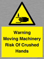 WV7768: Warning Moving Machinery Risk Of Crushed Hands