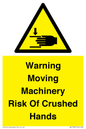 WV7768: Warning Moving Machinery Risk Of Crushed Hands