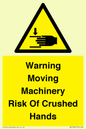 WV7768: Warning Moving Machinery Risk Of Crushed Hands