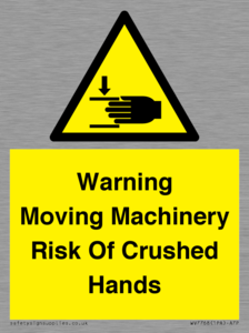 WV7768: Warning Moving Machinery Risk Of Crushed Hands