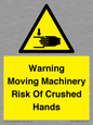 WV7768: Warning Moving Machinery Risk Of Crushed Hands