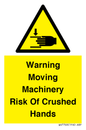 WV7768: Warning Moving Machinery Risk Of Crushed Hands