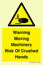 WV7768: Warning Moving Machinery Risk Of Crushed Hands