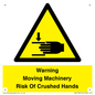 WV7768: Warning Moving Machinery Risk Of Crushed Hands