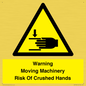 WV7768: Warning Moving Machinery Risk Of Crushed Hands