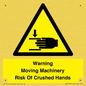 WV7768: Warning Moving Machinery Risk Of Crushed Hands