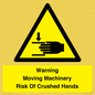 WV7768: Warning Moving Machinery Risk Of Crushed Hands