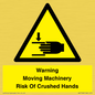 WV7768: Warning Moving Machinery Risk Of Crushed Hands