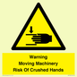 WV7768: Warning Moving Machinery Risk Of Crushed Hands
