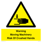 WV7768: Warning Moving Machinery Risk Of Crushed Hands