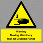 WV7768: Warning Moving Machinery Risk Of Crushed Hands