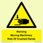 WV7768: Warning Moving Machinery Risk Of Crushed Hands