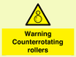WV7769: Warning Counterrotating rollers