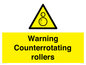 WV7769: Warning Counterrotating rollers