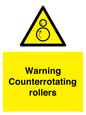 WV7769: Warning Counterrotating rollers