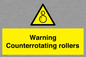 WV7769: Warning Counterrotating rollers