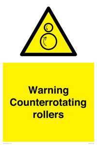 WV7769: Warning Counterrotating rollers