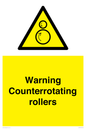 WV7769: Warning Counterrotating rollers