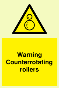 WV7769: Warning Counterrotating rollers