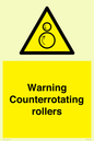 WV7769: Warning Counterrotating rollers