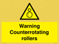 WV7769: Warning Counterrotating rollers