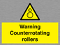 WV7769: Warning Counterrotating rollers