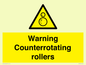 WV7769: Warning Counterrotating rollers