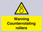 WV7769: Warning Counterrotating rollers