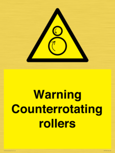 WV7769: Warning Counterrotating rollers