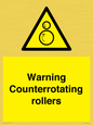WV7769: Warning Counterrotating rollers