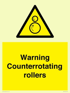 WV7769: Warning Counterrotating rollers