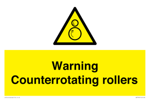 WV7769: Warning Counterrotating rollers